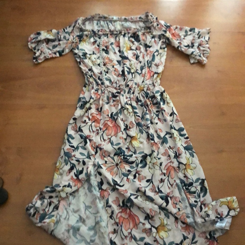 Long maxi with off the shoulder neck line